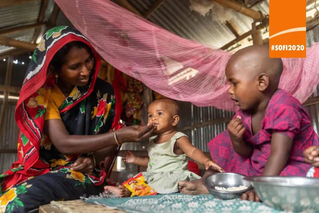 该报告强调社会保障体系和转移支付能够促进贫困和最脆弱人群负担健康饮食的能力。照片©WFPWFP/Mehedi Rahman