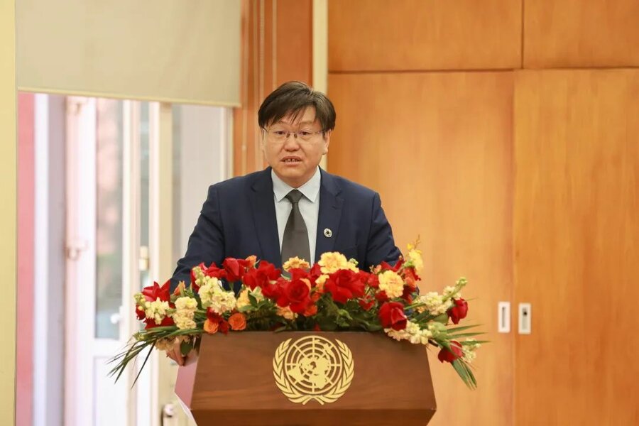 世界粮食计划署南南合作数字化研讨会特邀专家,复旦大学六次产业研究院常务副院长王小林发表了主题演讲。照片©中国网