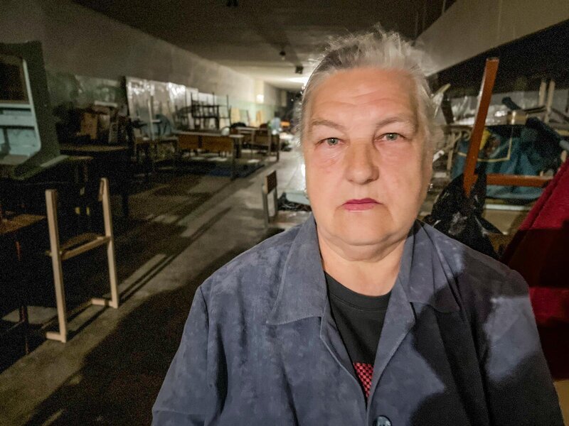 过去三个月，74岁的卢伊博夫一直住在哈尔科夫的地下室里。照片©WFP/Reem Nada