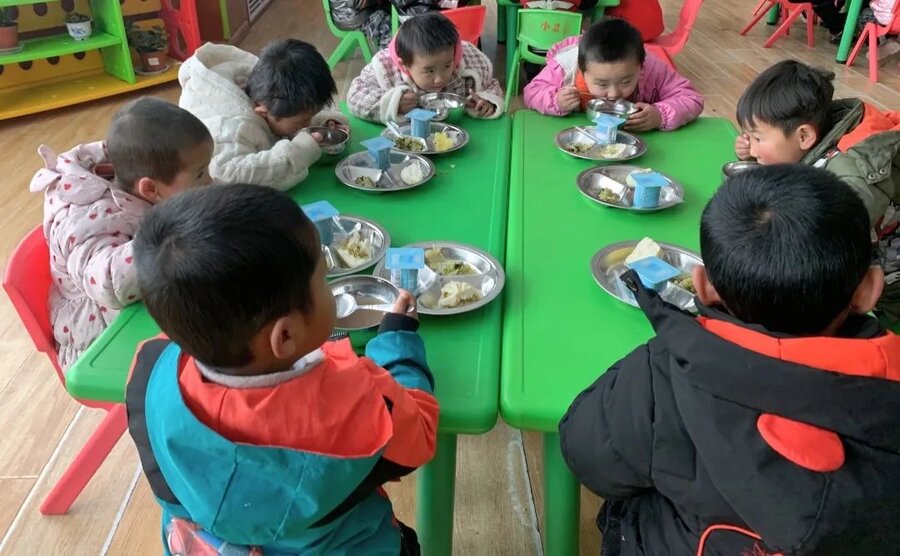 school feeding programme in Gansu Province, China