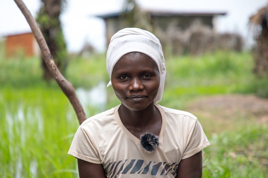 Amina Hakizimana saved her house from Burundi's heavy floods thanks to WFP cash that went to reinforcing her home. Photo: WFP/Irenee Nduwayezu