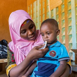 Distribution of Plumpy sup and super cereal plus nutritional inputs as part of the treatment of moderate acute malnutrition in children.